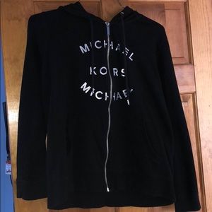 michael kors black zip up hoodie size XL